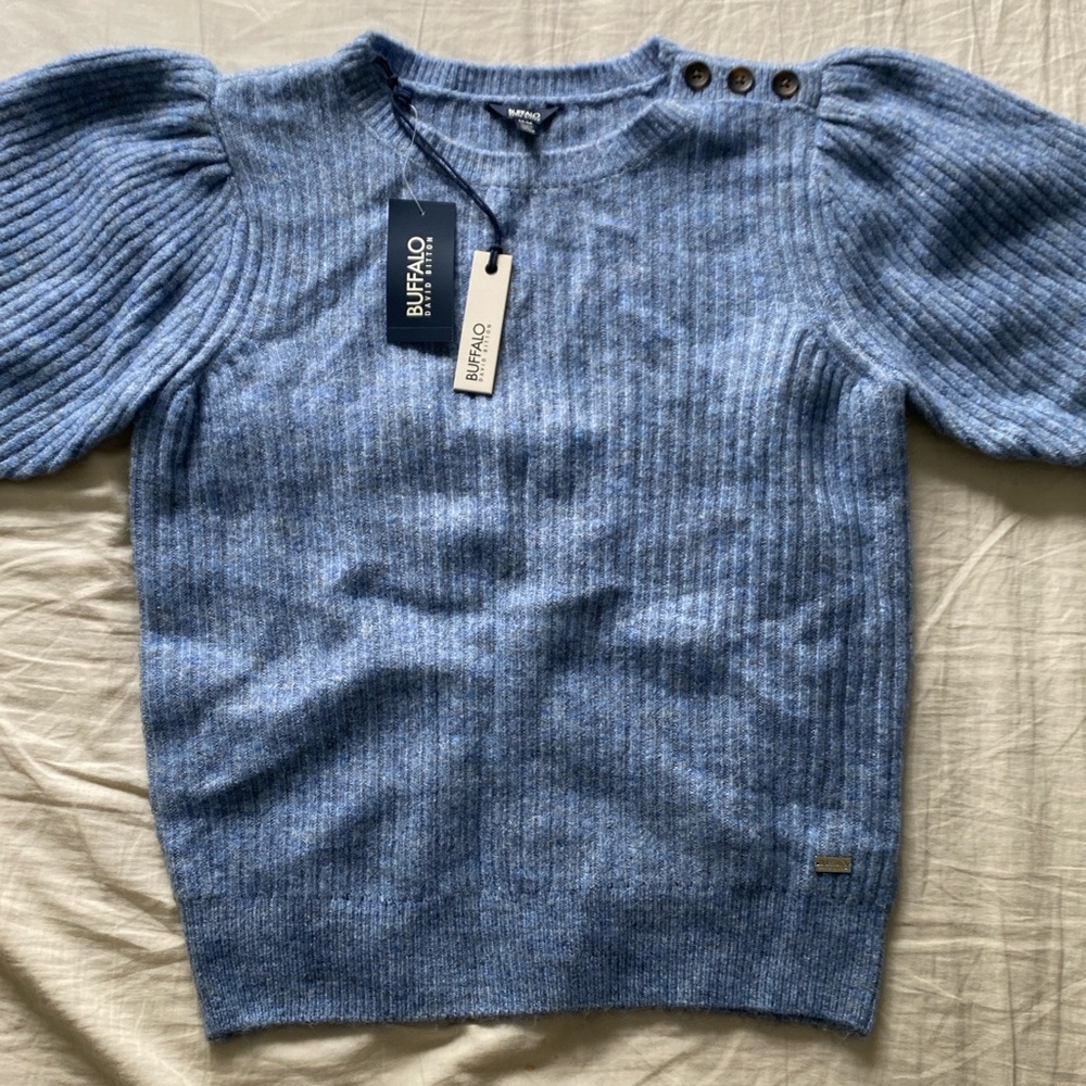 NWT Buffalo Blue Ribbed Sweater
